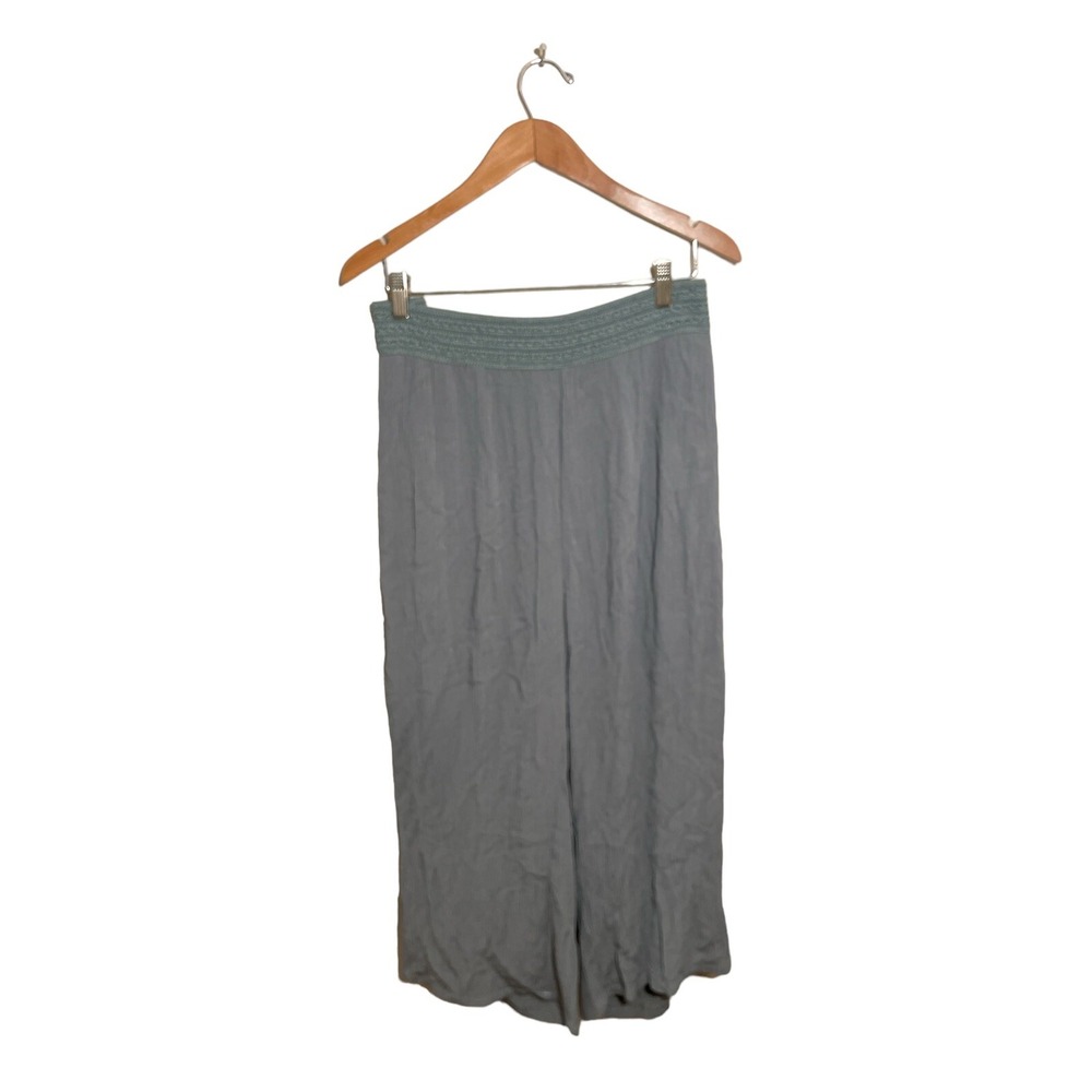 Soft Surroundings Gauze Pants Womens 1X High Rise Straight Wide Leg Pockets